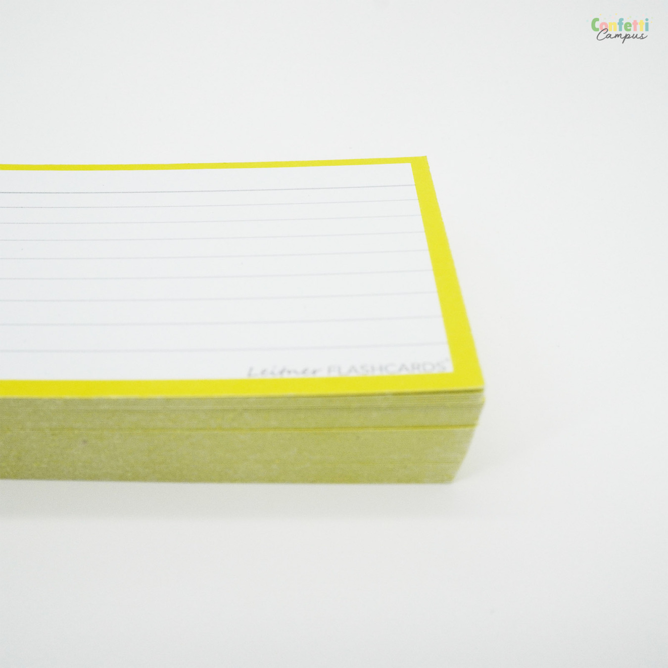 Leitner Flashcards A7 Gelinieerd Geel