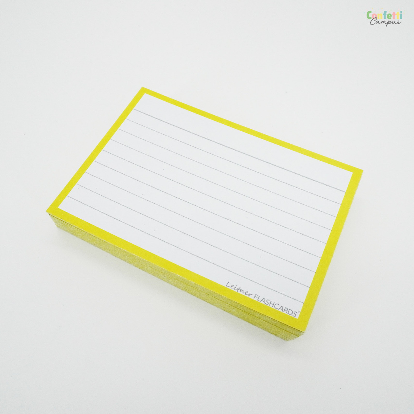 Leitner Flashcards A7 Gelinieerd Geel