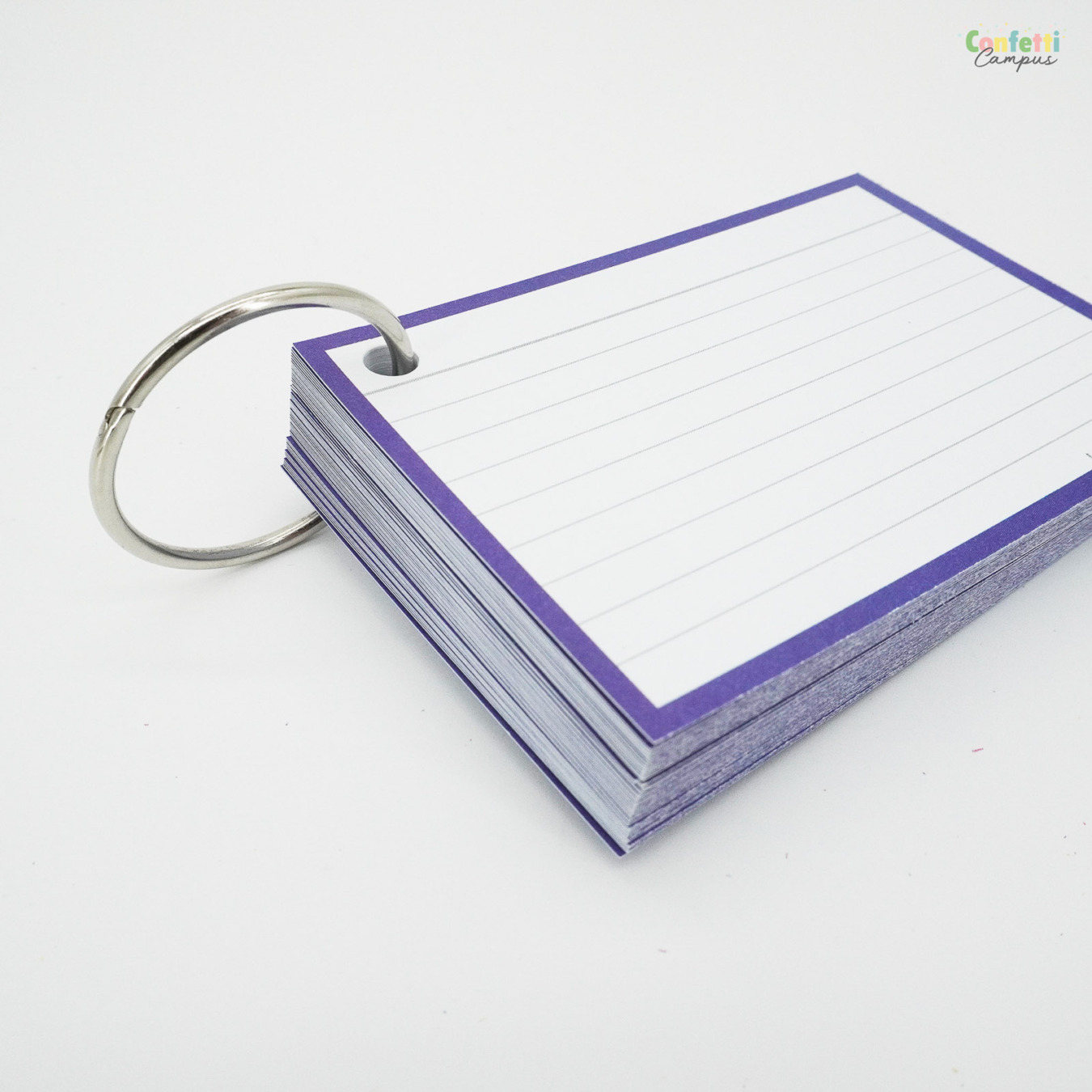 Leitner Flashcards A7 Gelinieerd Paars