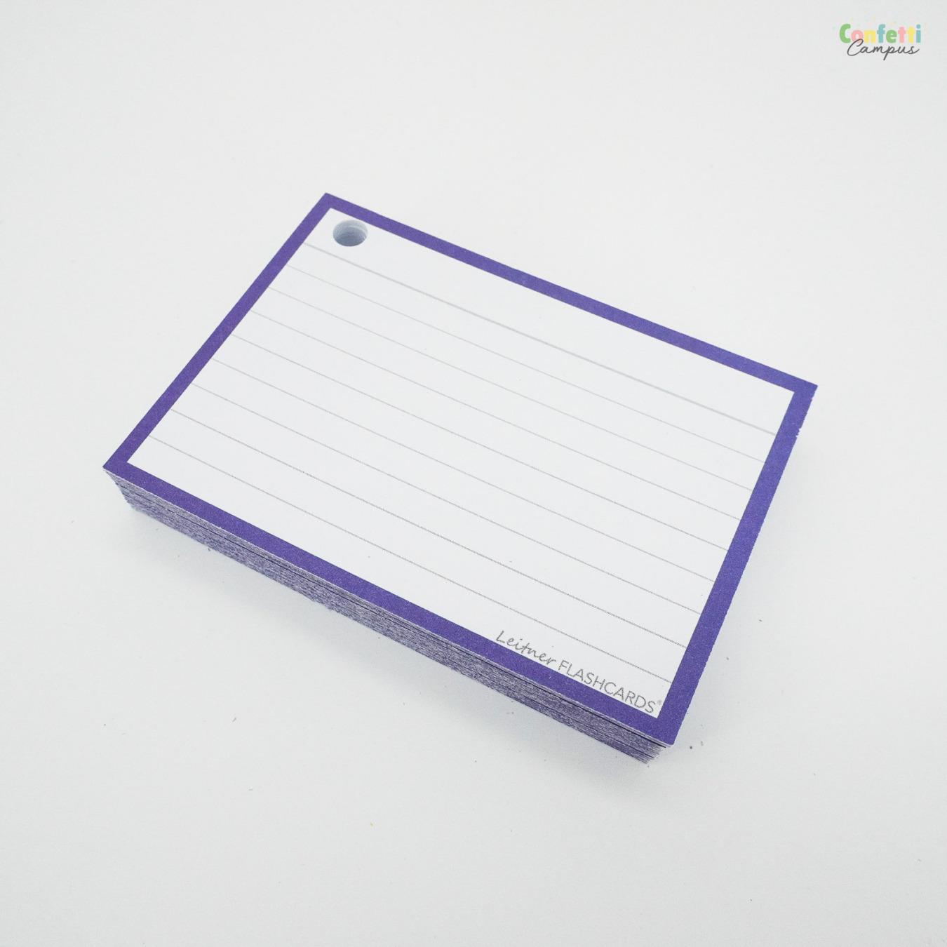 Leitner Flashcards A7 Gelinieerd Paars