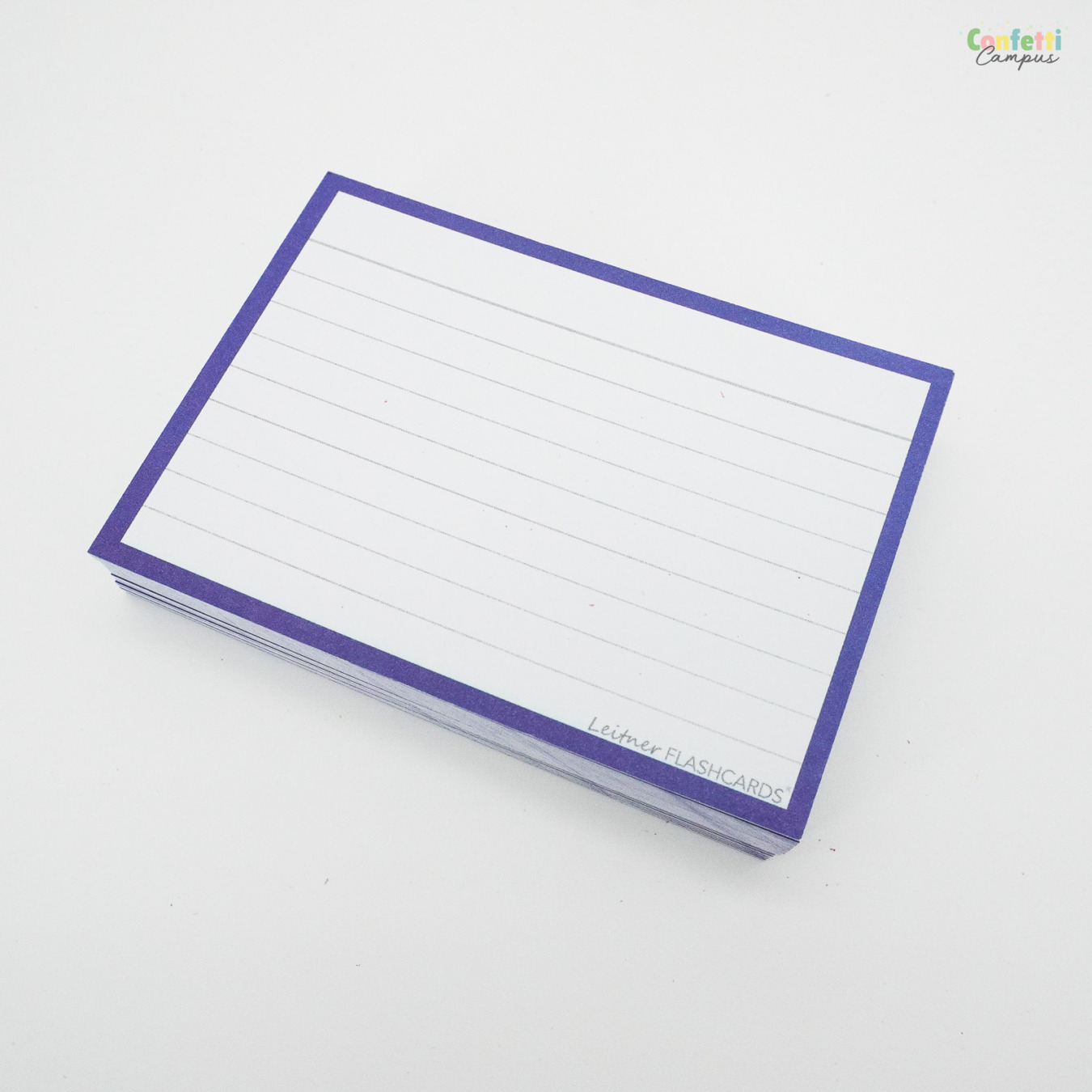 Leitner Flashcards A7 Gelinieerd Paars