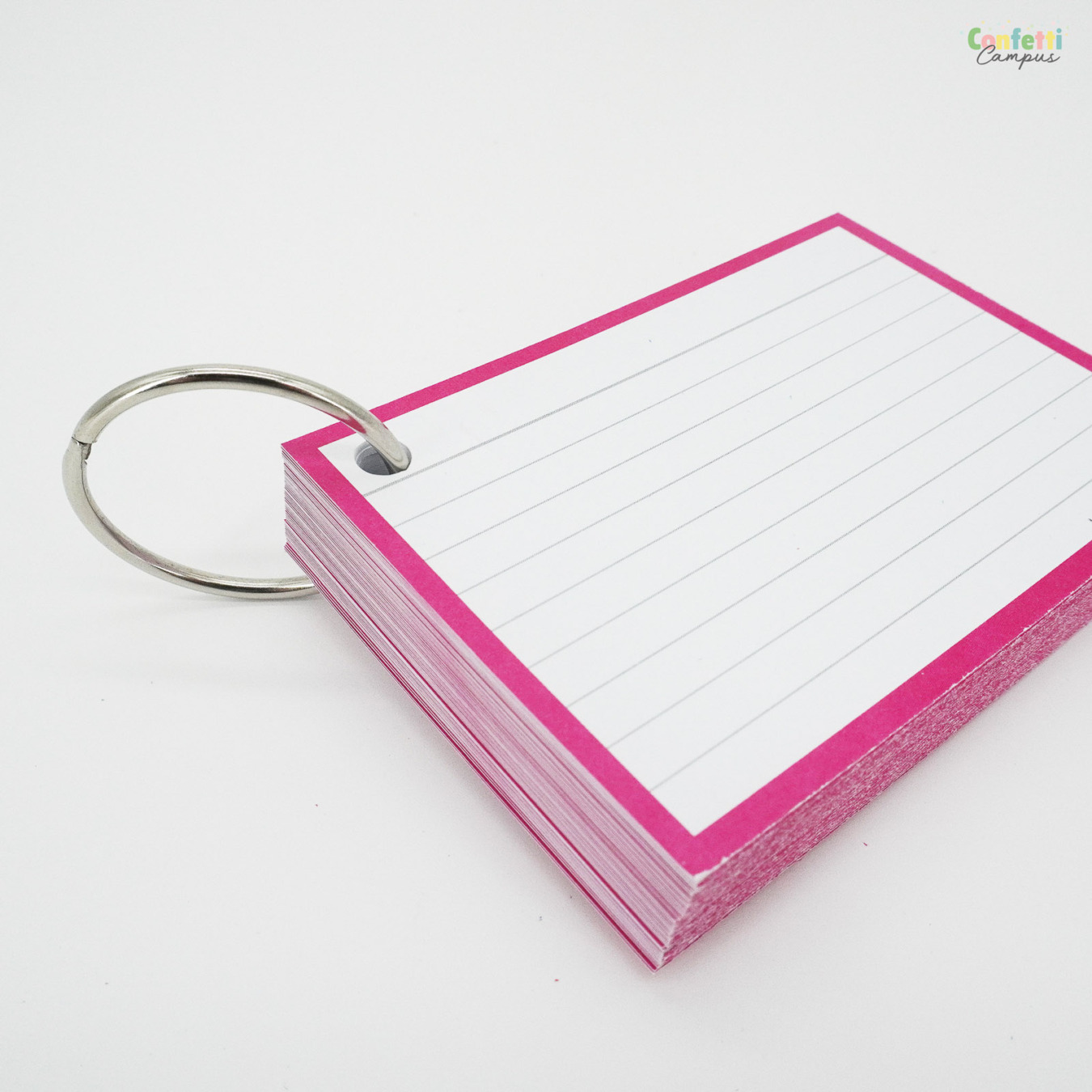 Leitner Flashcards A7 Gelinieerd Roze
