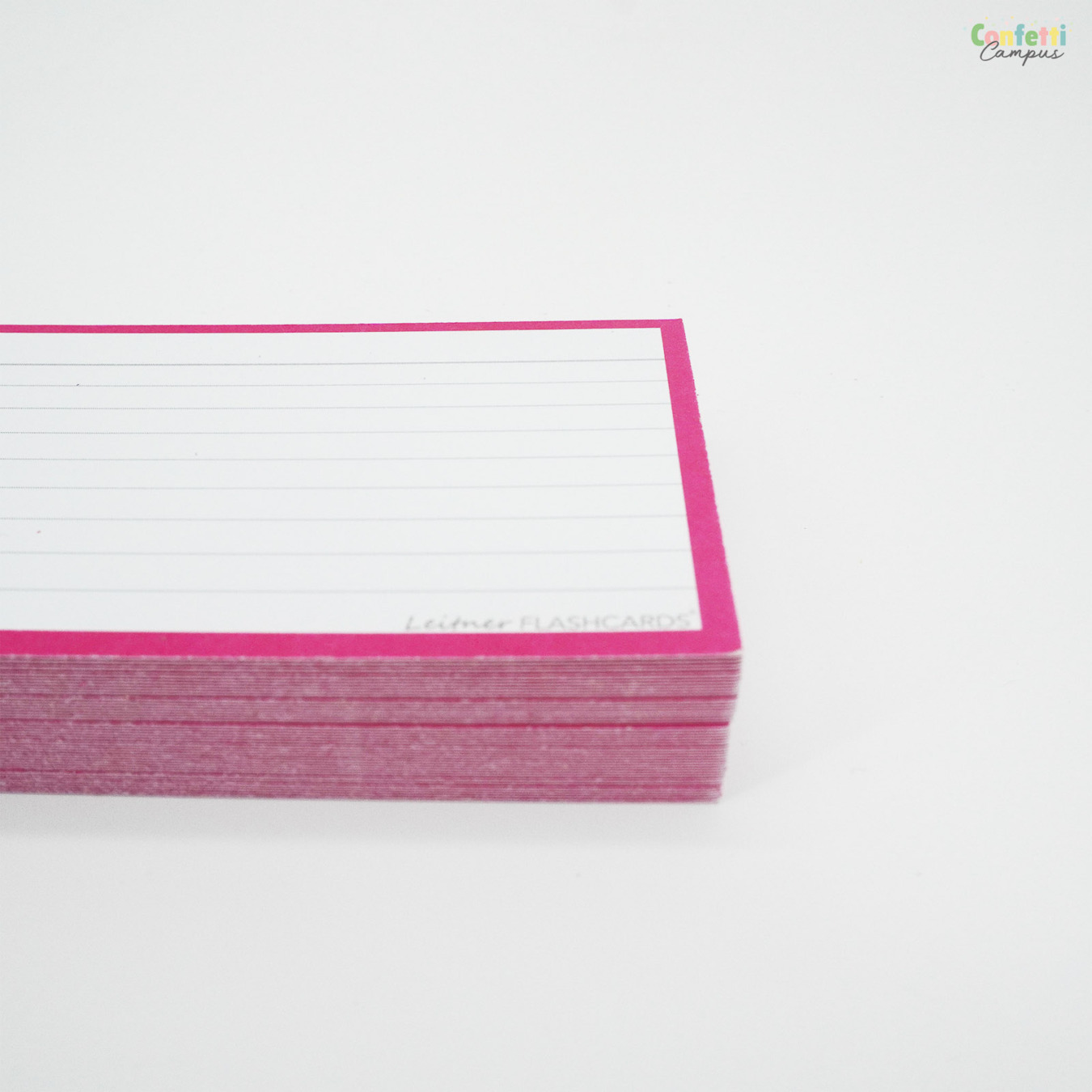 Leitner Flashcards A7 Gelinieerd Roze