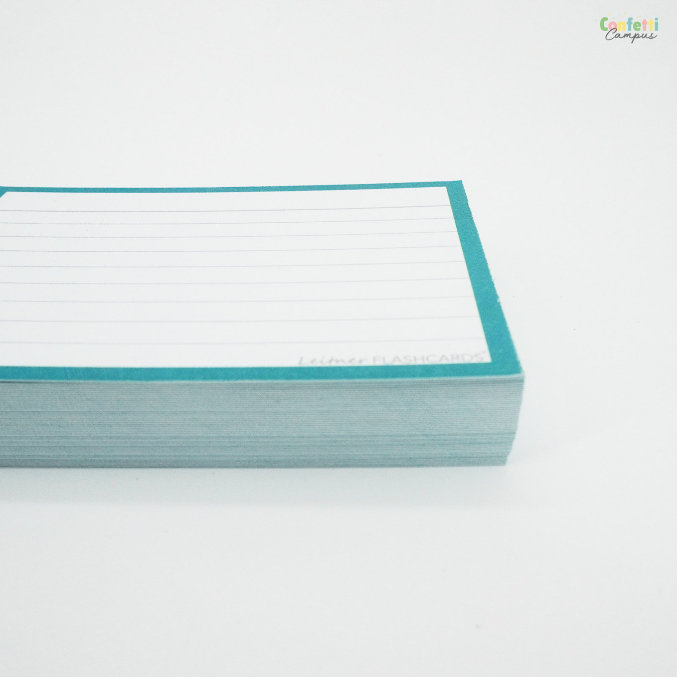 Leitner Flashcards A7 Gelinieerd Turquoise