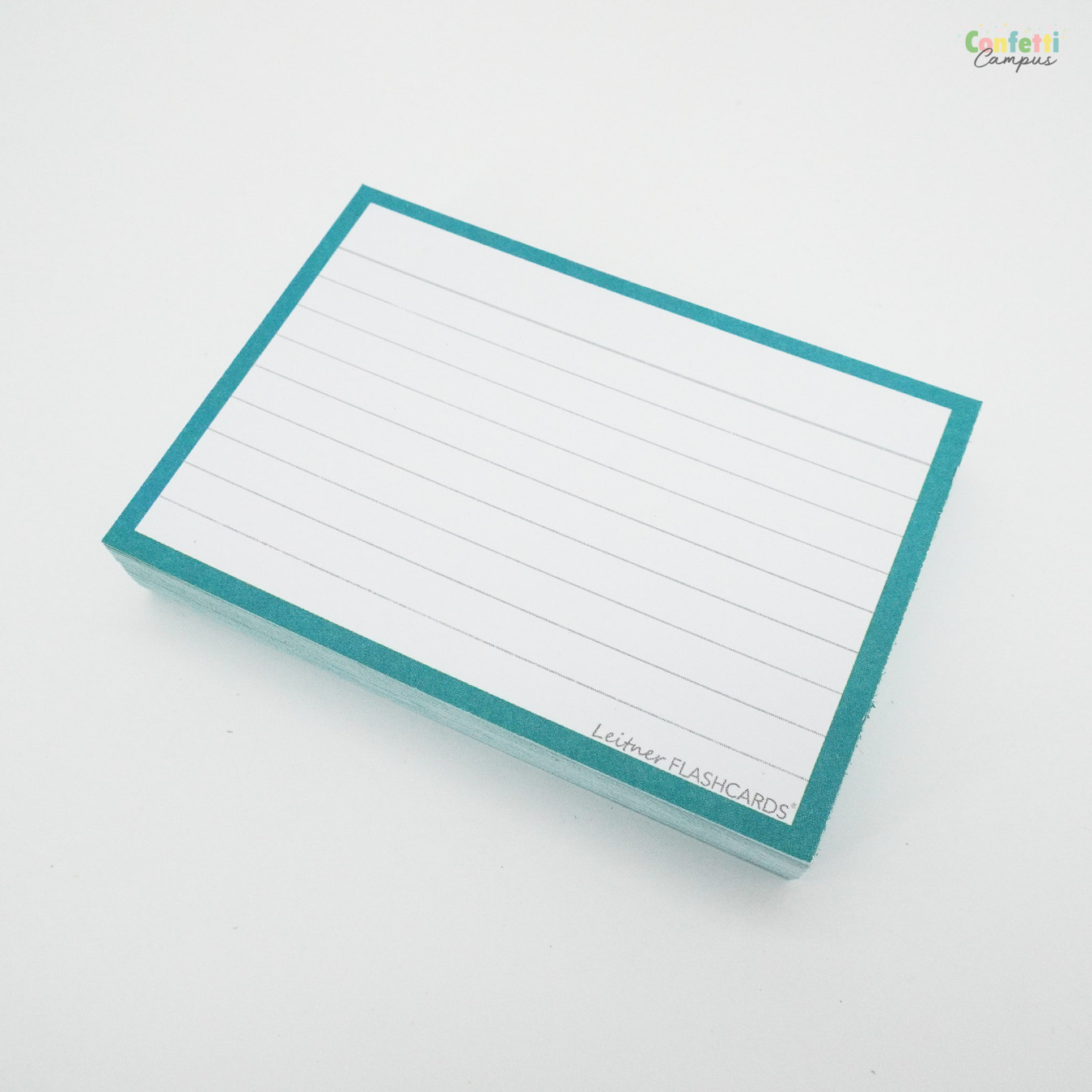 Leitner Flashcards A7 Gelinieerd Turquoise