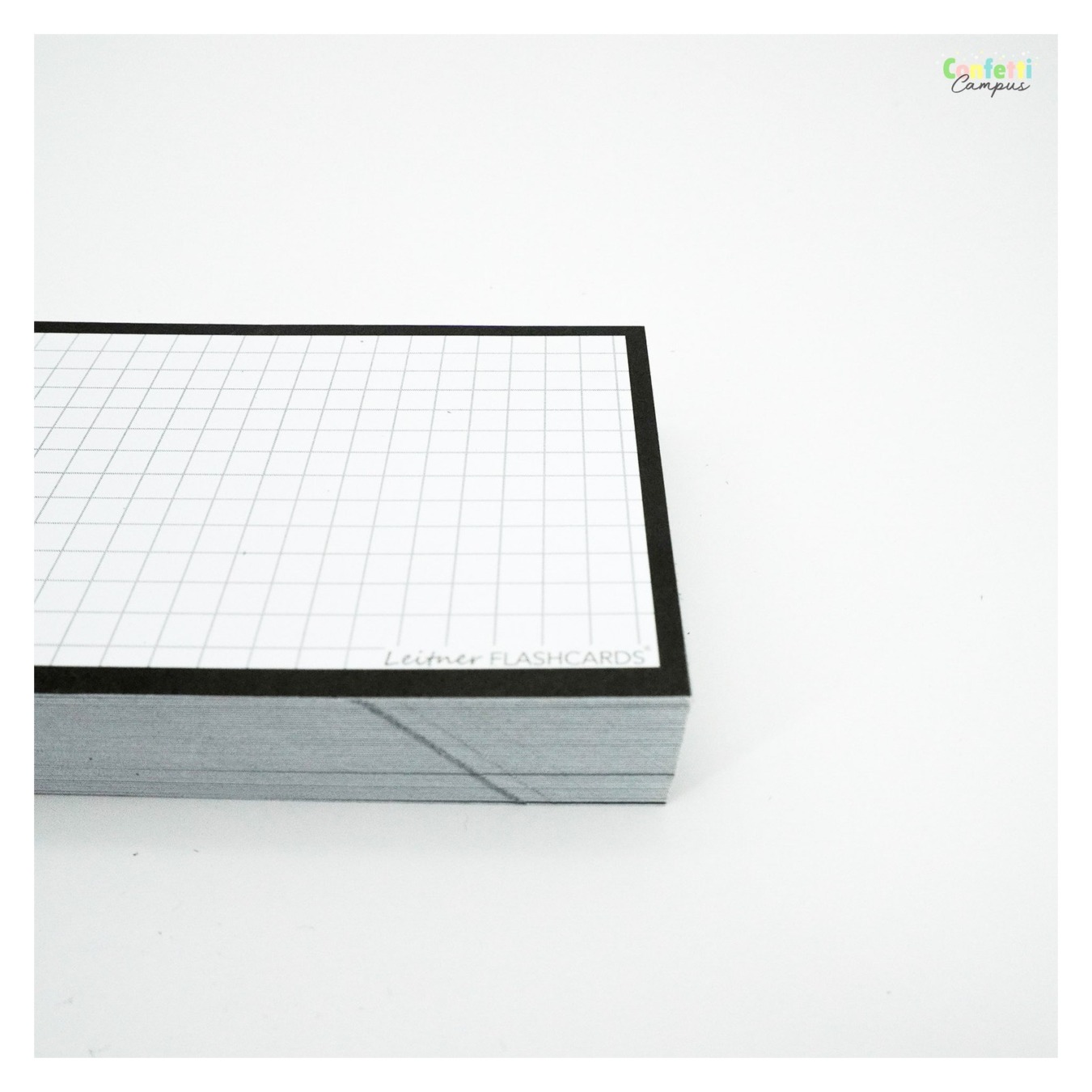 Leitner Flashcards A7 Geruit 5 x 5 mm Zwart