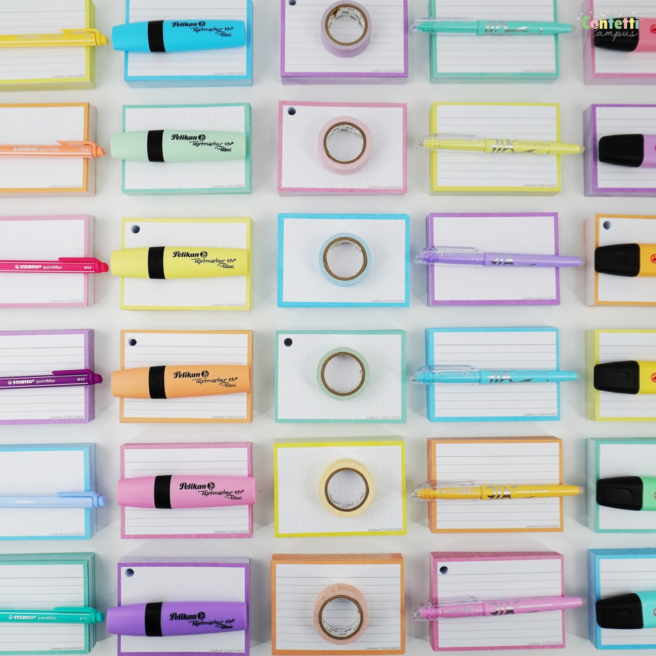 Leitner Flashcards A7 Pastel Familiefoto-1