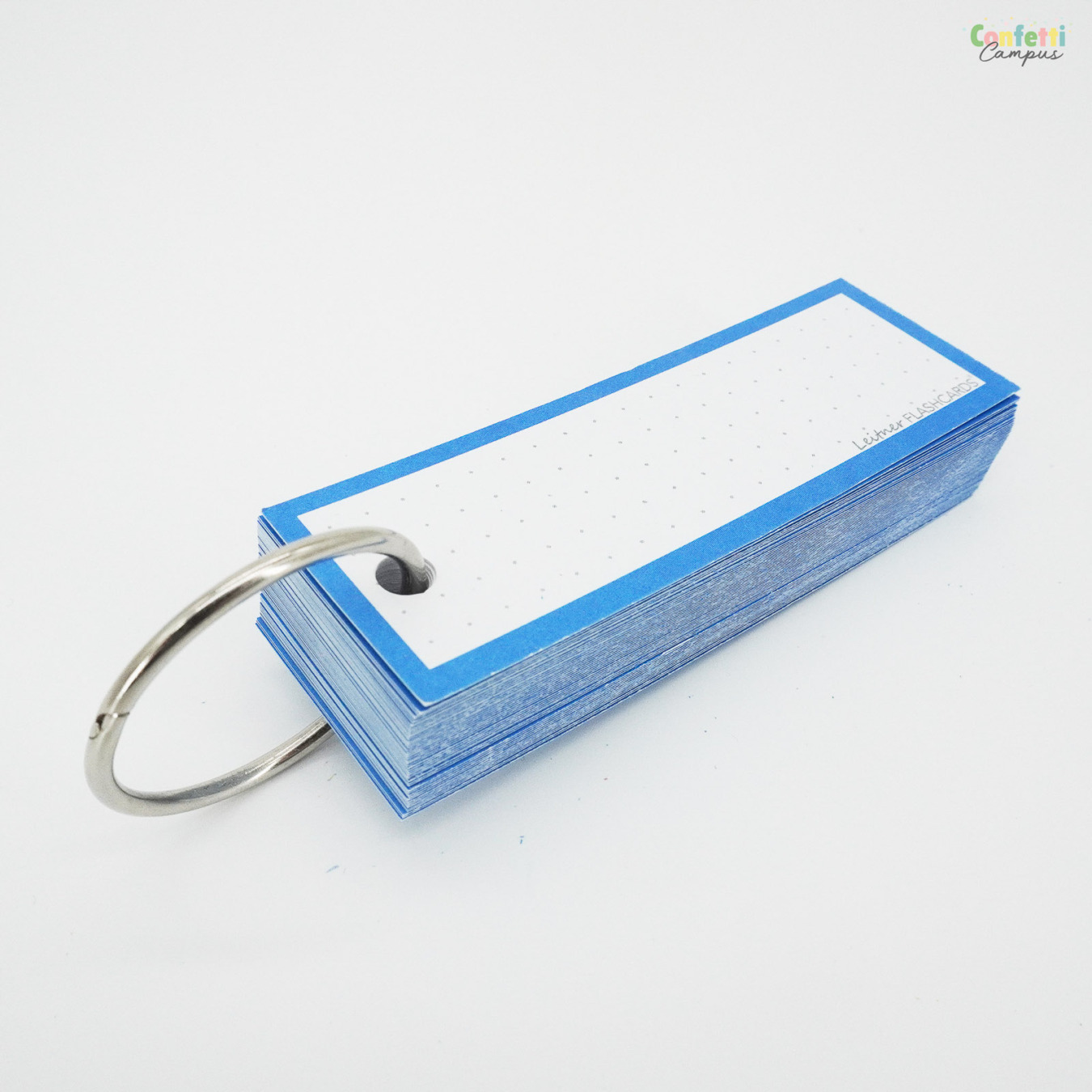 Leitner Flashcards Half Dotted Blauw