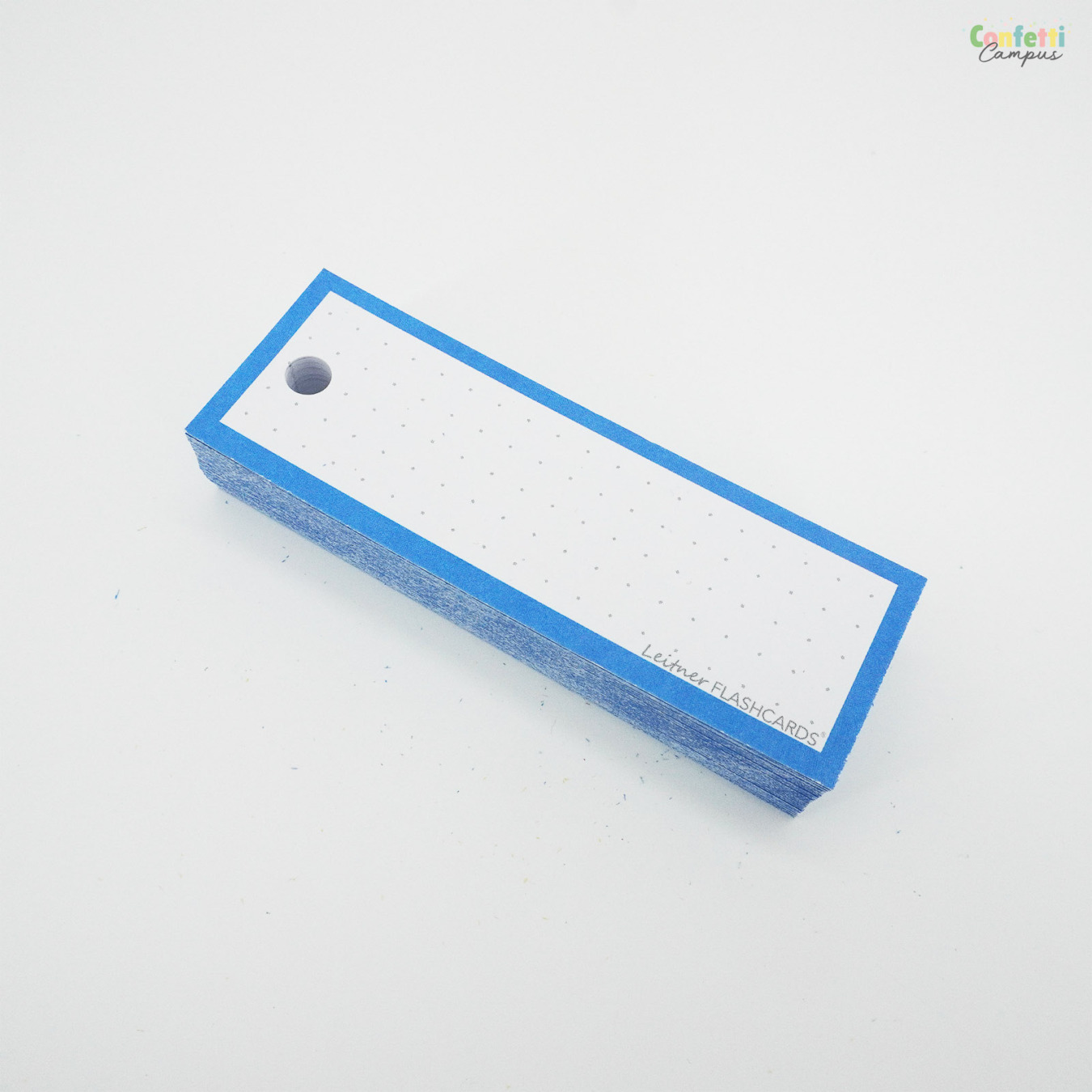 Leitner Flashcards Half Dotted Blauw