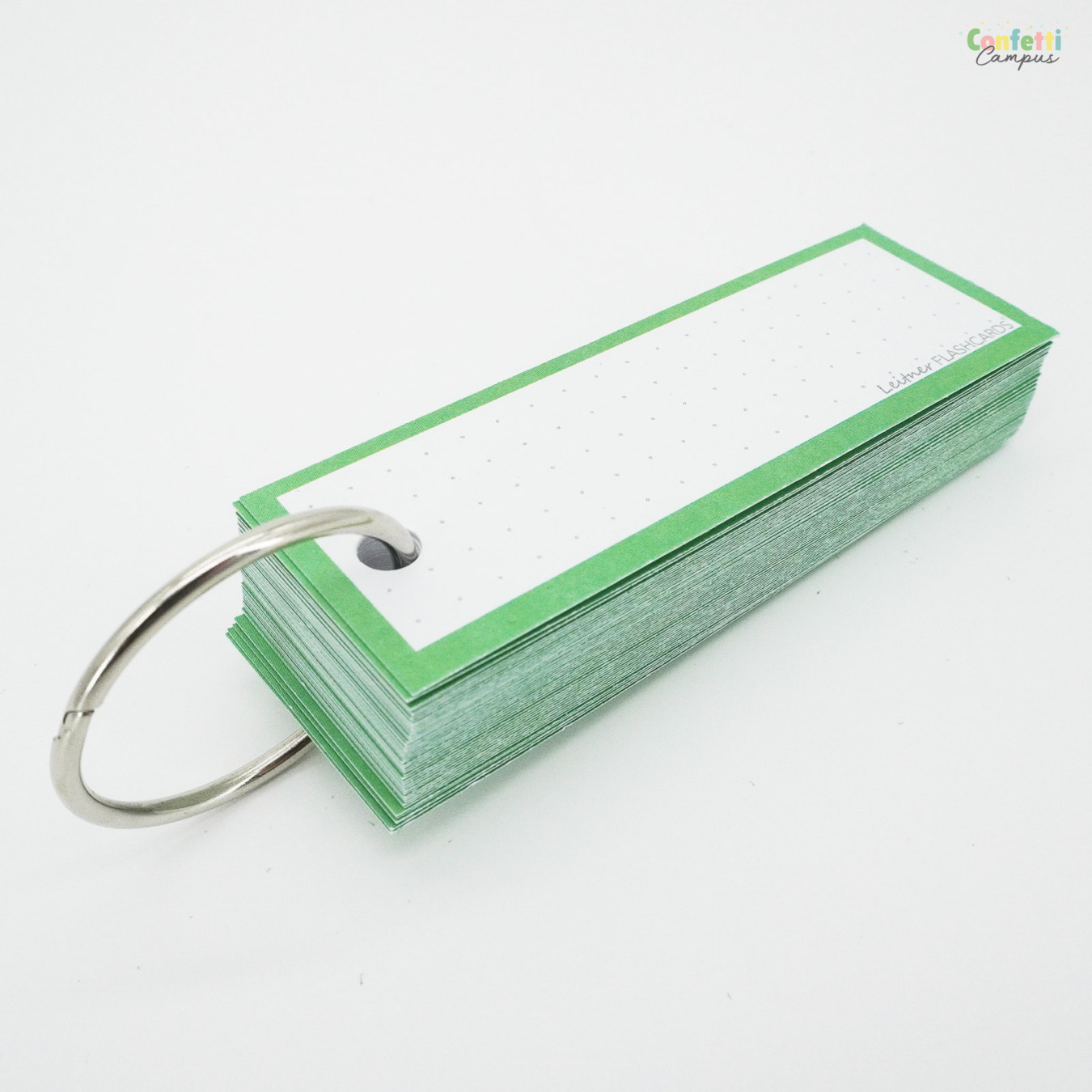 Leitner Flashcards Half Dotted Groen