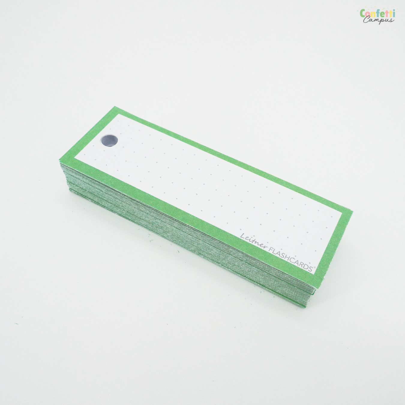Leitner Flashcards Half Dotted Groen