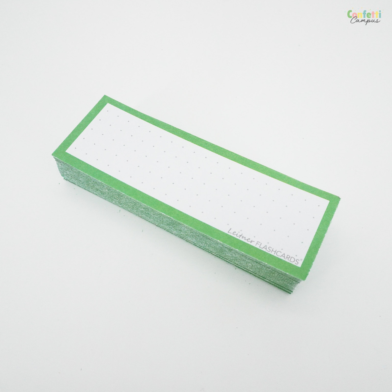 Leitner Flashcards Half Dotted Groen