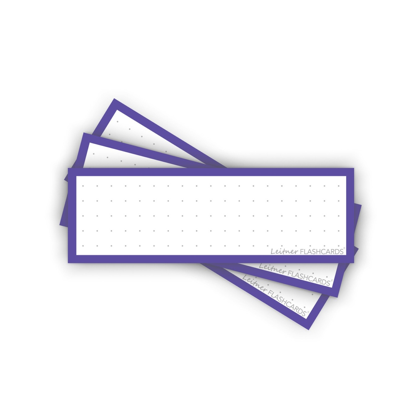 Leitner Flashcards Half Dotted Paars