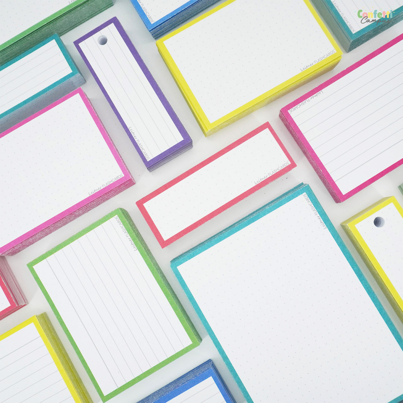 Leitner Flashcards Half Dotted Rood