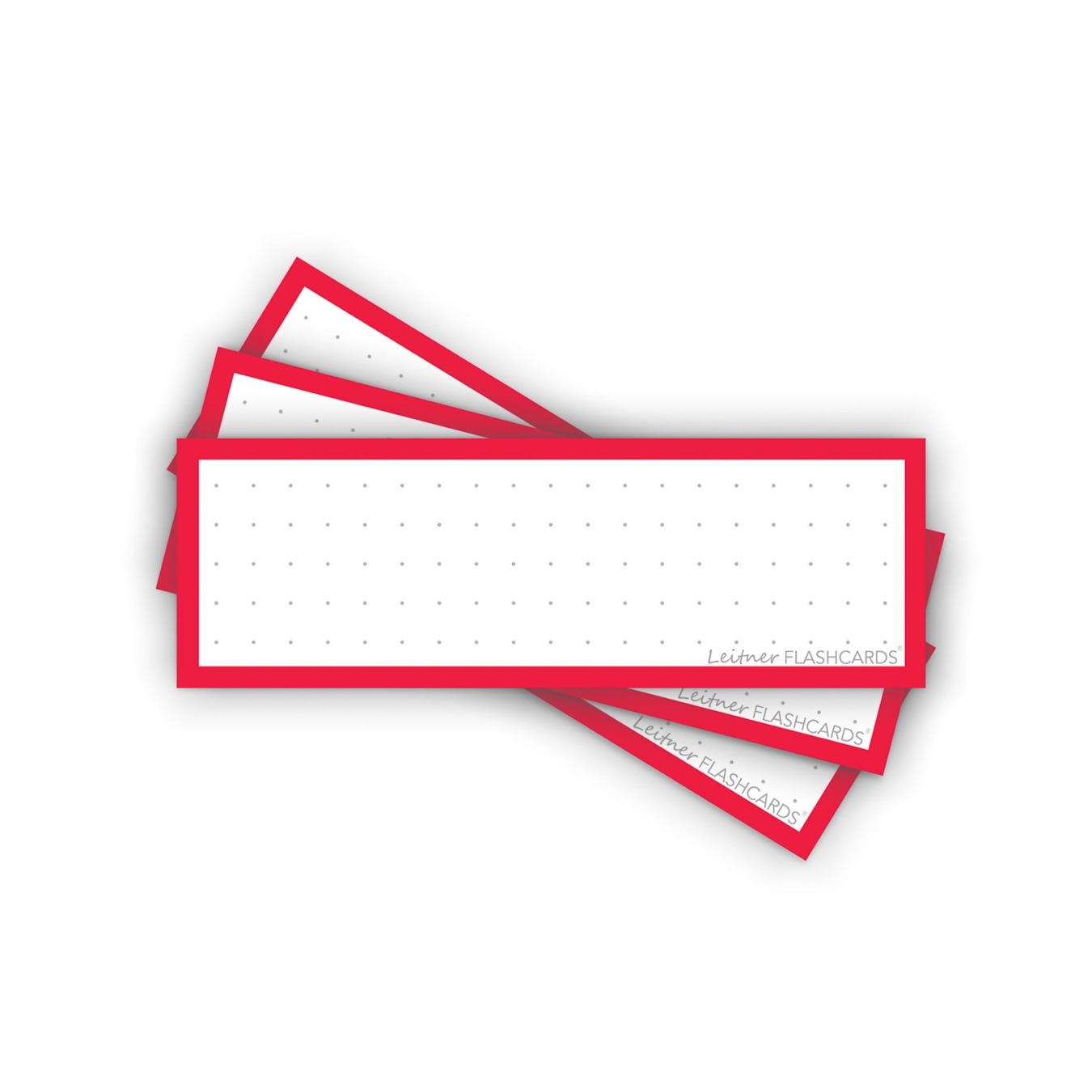 Leitner Flashcards Half Dotted Rood