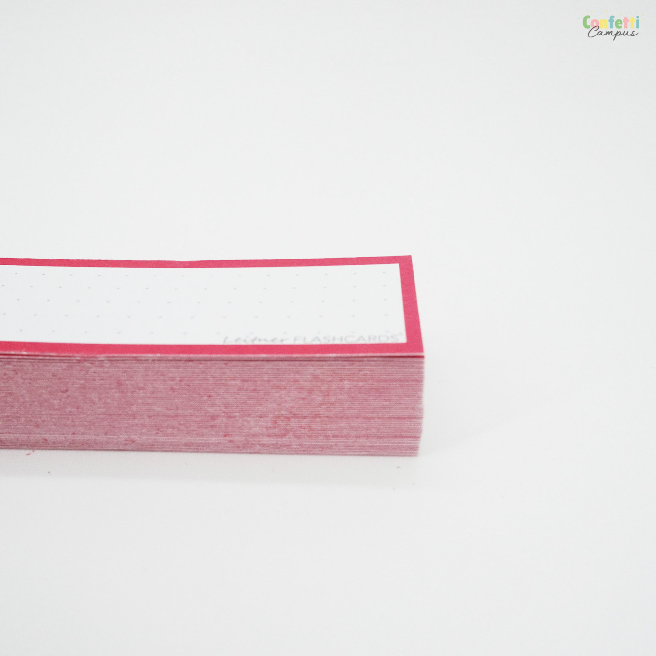 Leitner Flashcards Half Dotted Rood