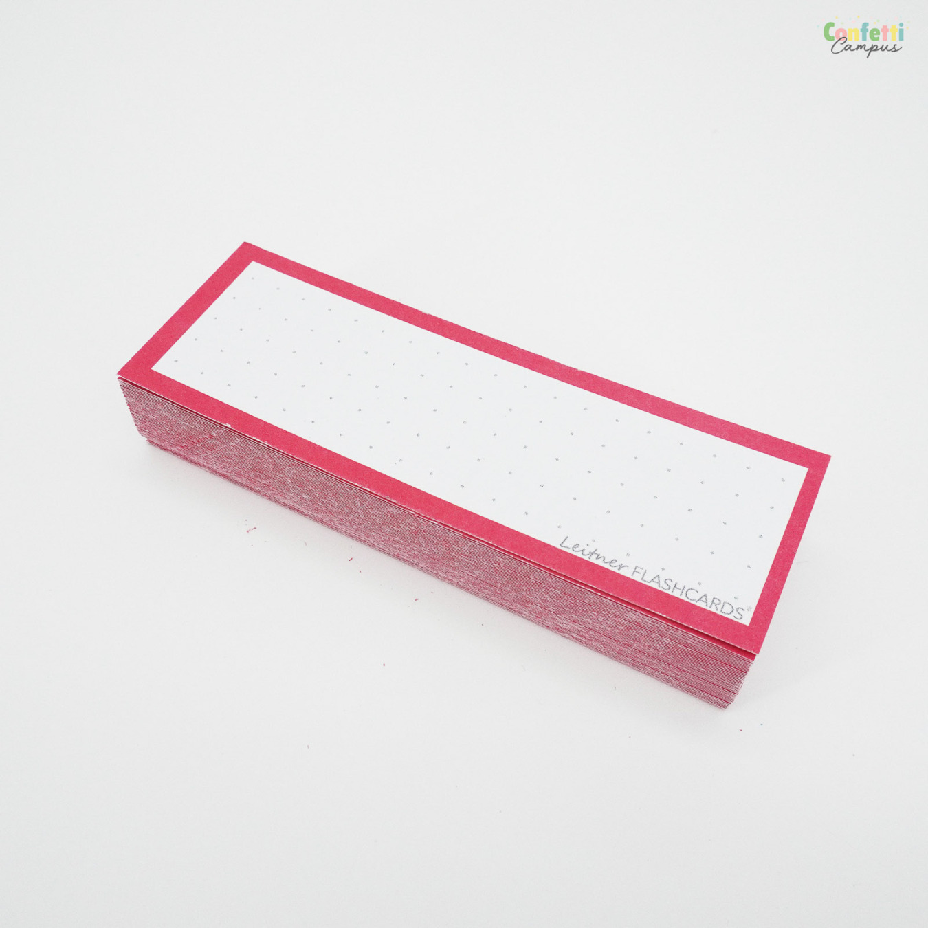 Leitner Flashcards Half Dotted Rood