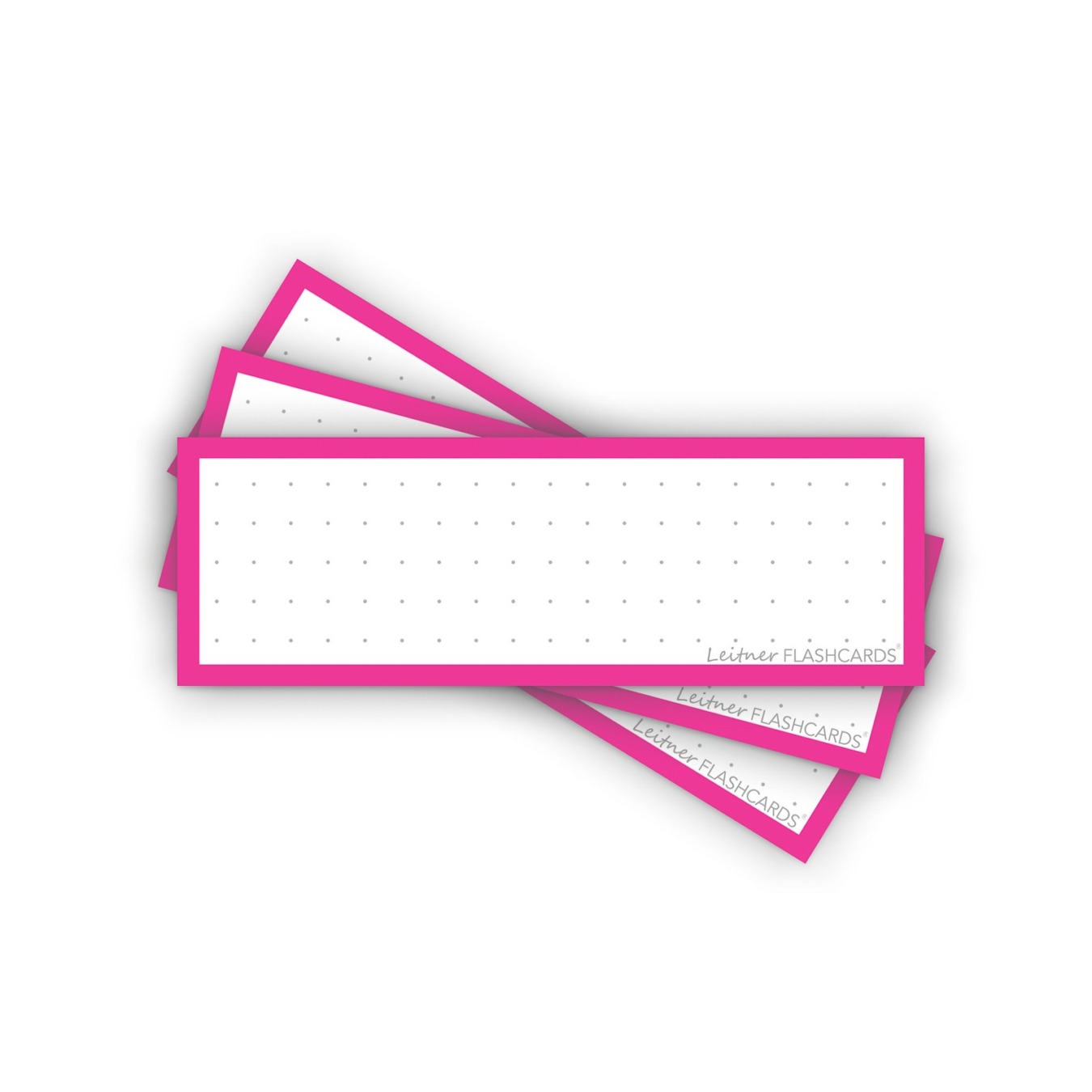 Leitner Flashcards Half Dotted Roze