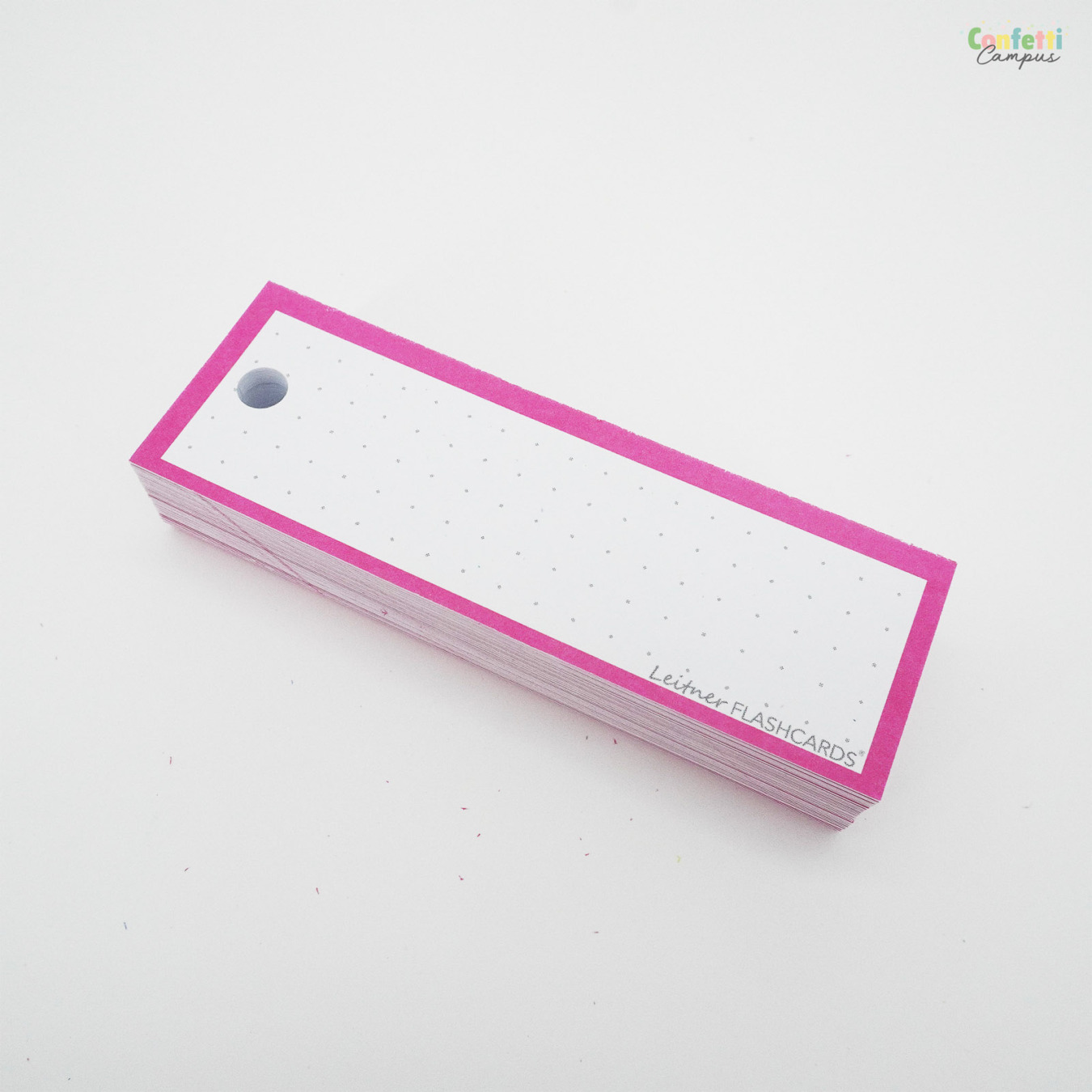 Leitner Flashcards Half Dotted Roze