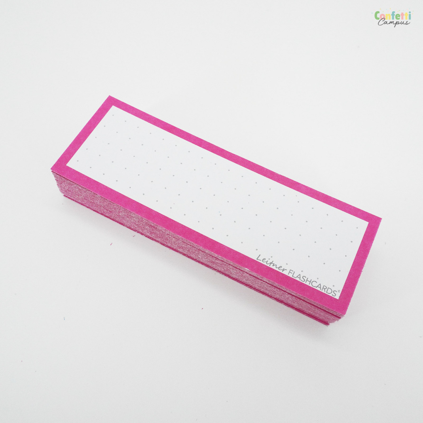 Leitner Flashcards Half Dotted Roze