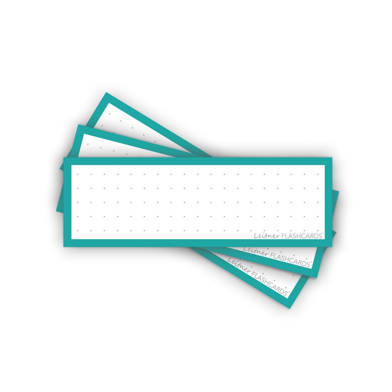 Leitner Flashcards Half Dotted Turquoise