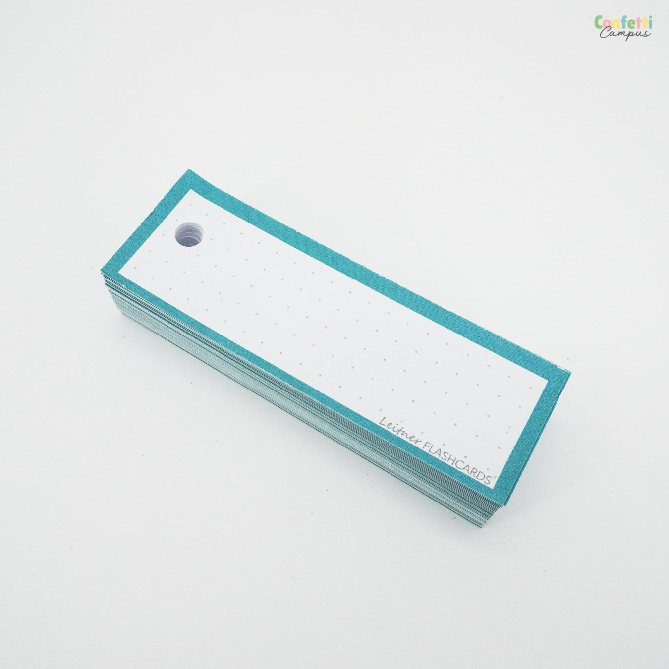 Leitner Flashcards Half Dotted Turquoise