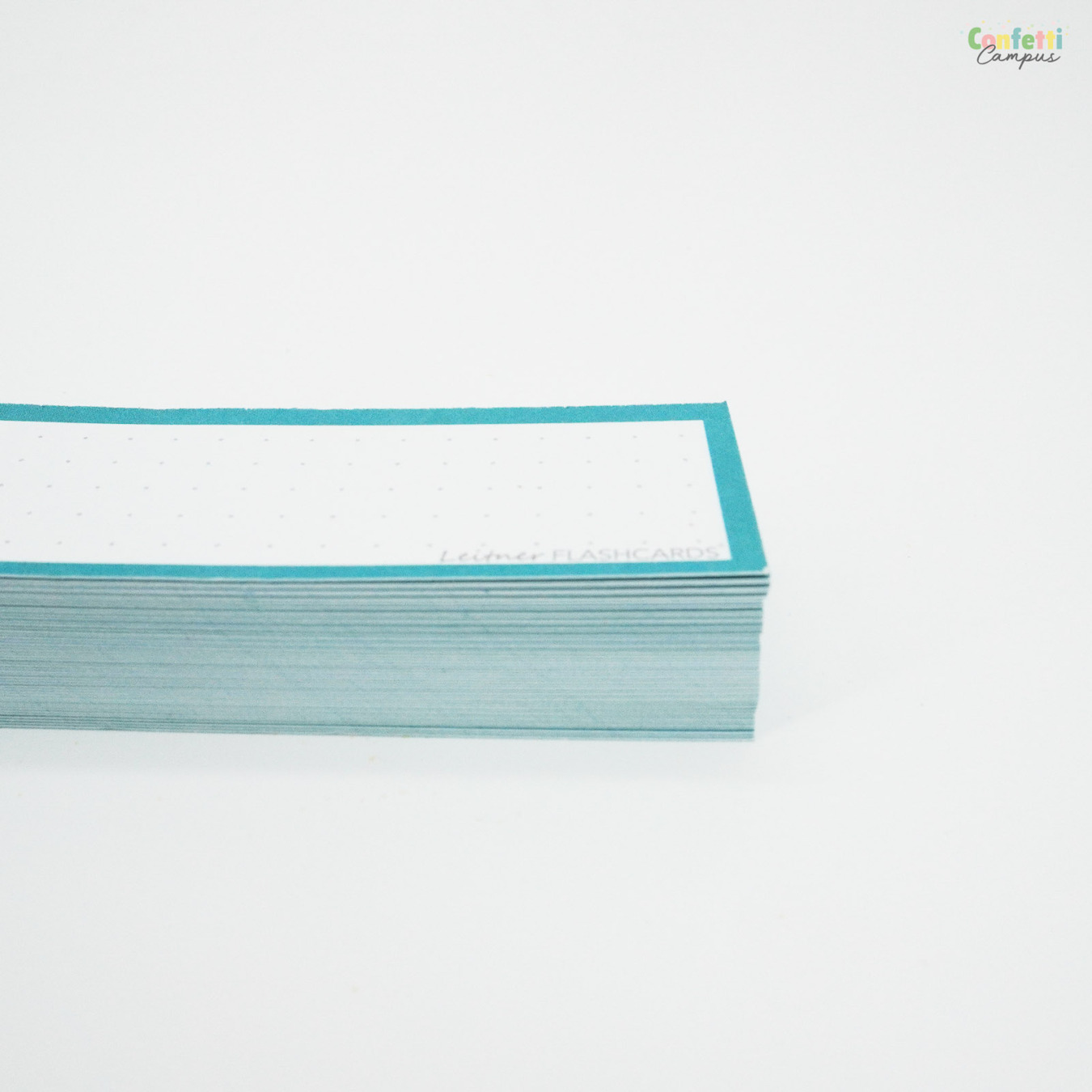 Leitner Flashcards Half Dotted Turquoise