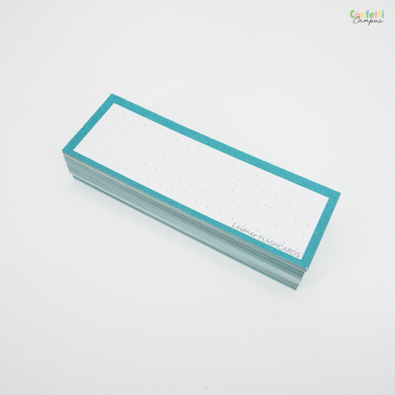 Leitner Flashcards Half Dotted Turquoise