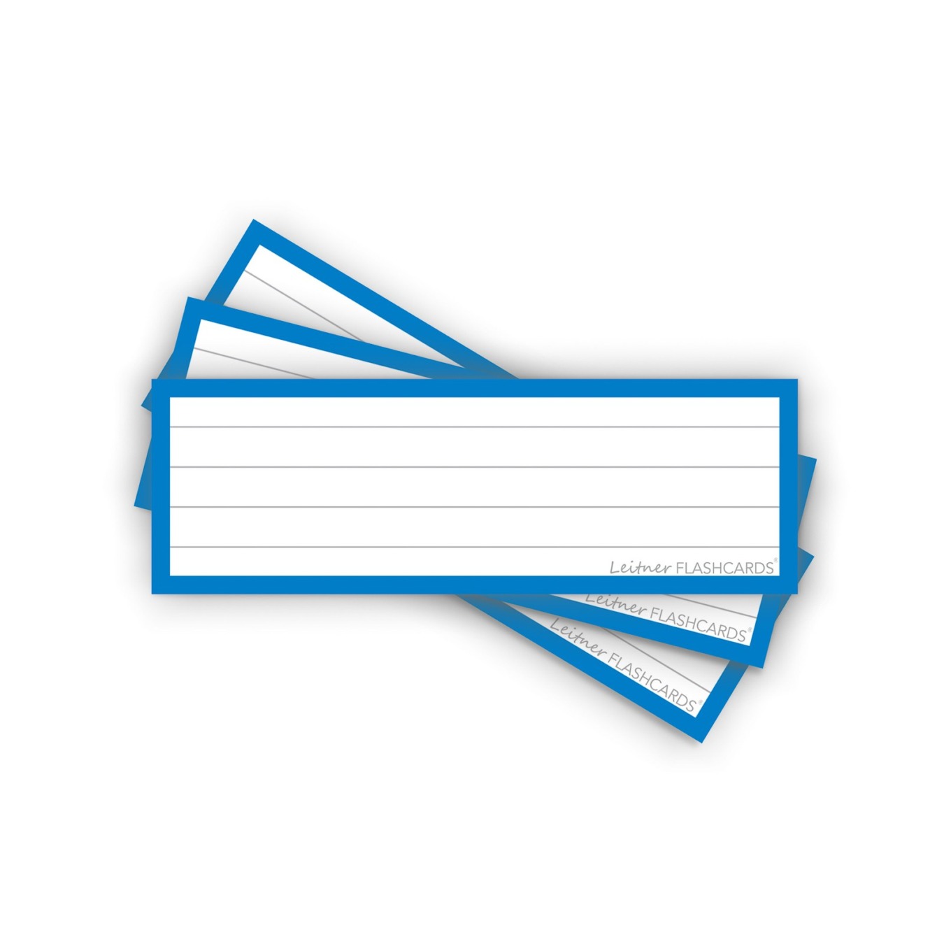 Leitner Flashcards Half Gelinieerd Blauw