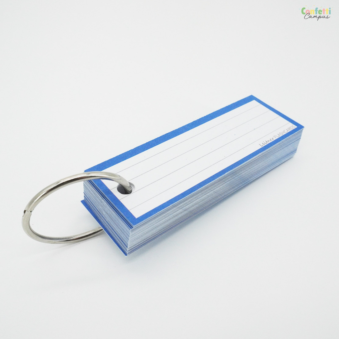 Leitner Flashcards Half Gelinieerd Blauw
