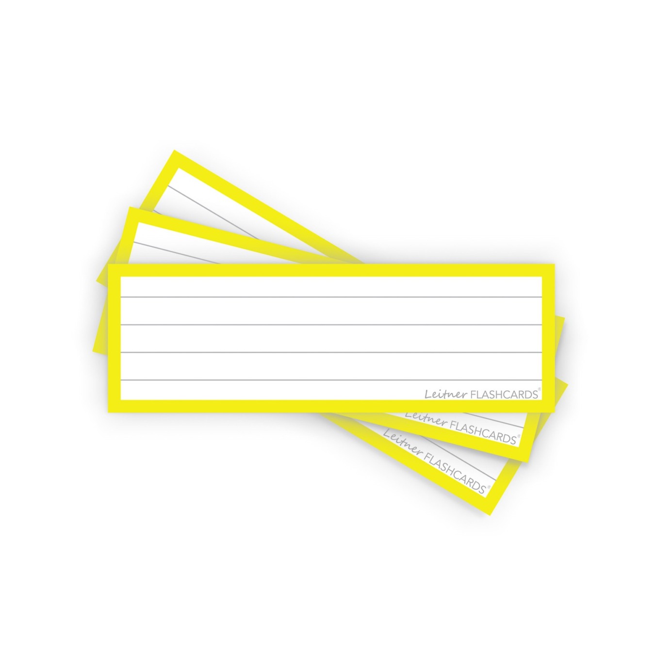 Leitner Flashcards Half Gelinieerd Geel
