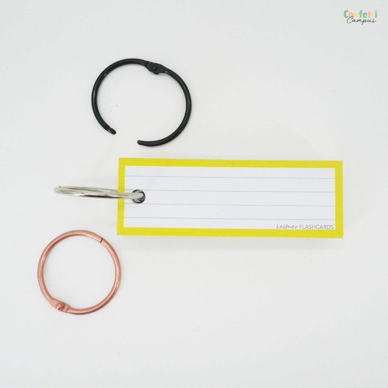 Leitner Flashcards Half Gelinieerd Geel