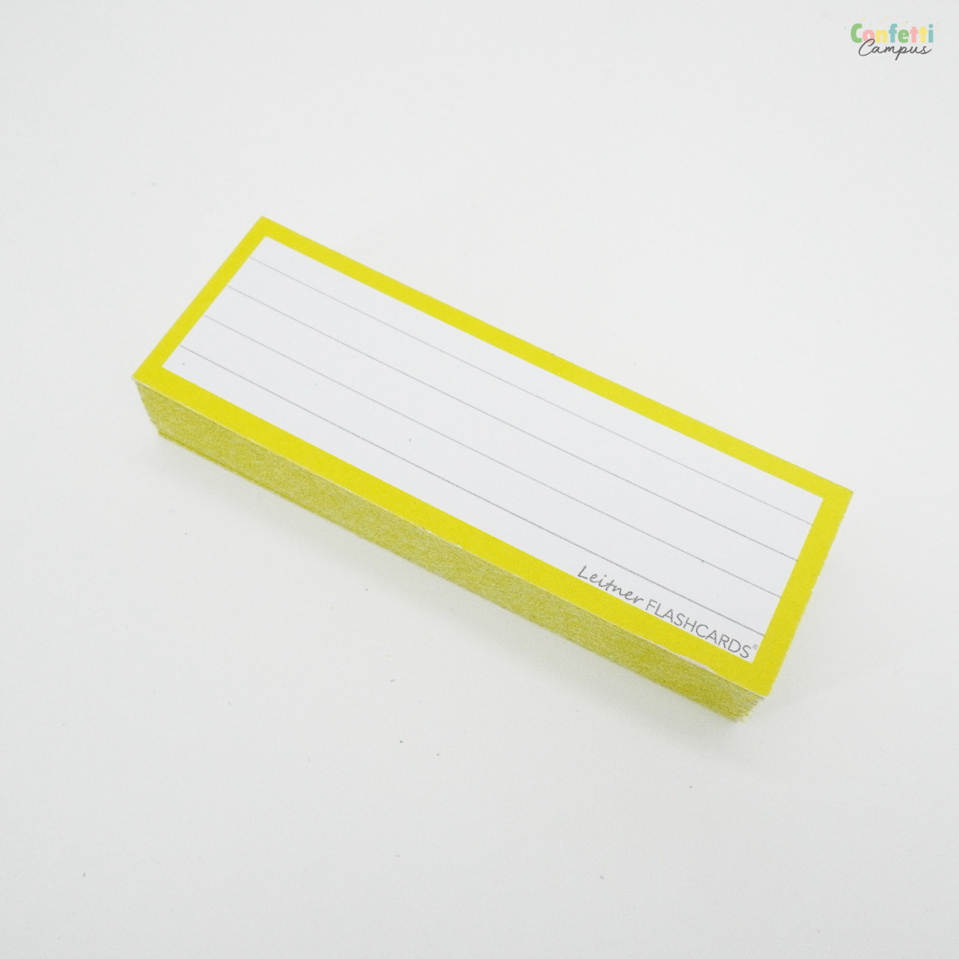 Leitner Flashcards Half Gelinieerd Geel