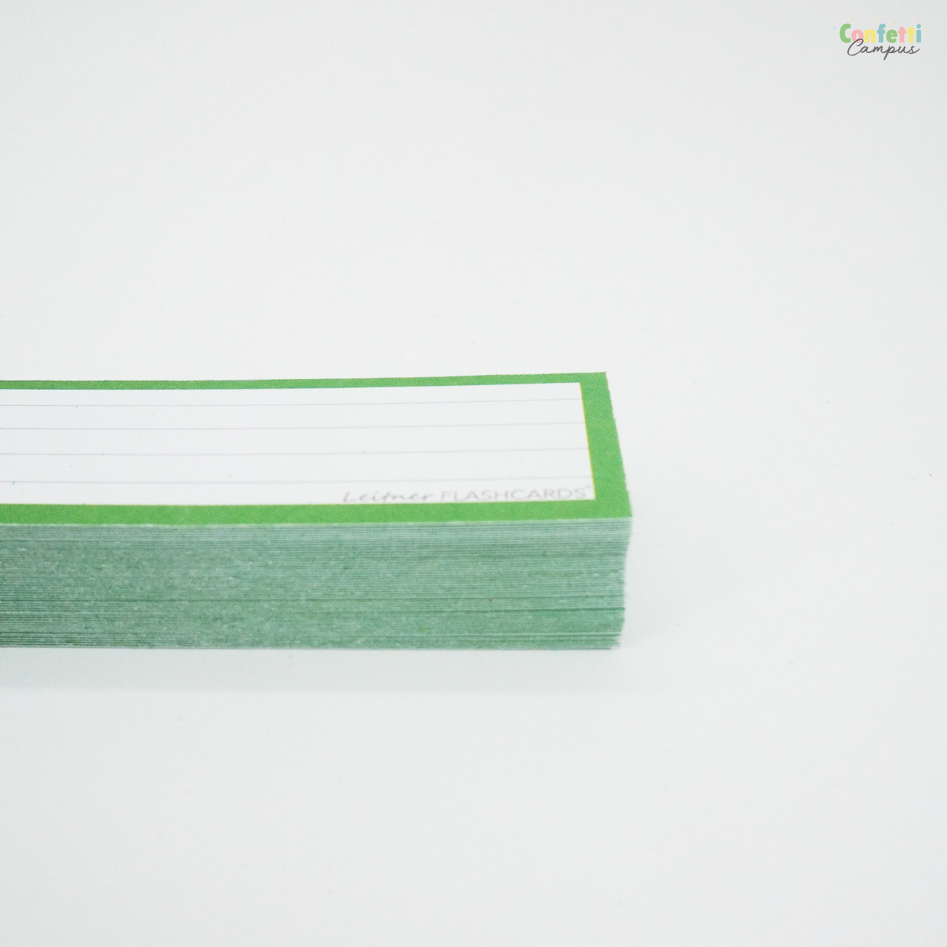 Leitner Flashcards Half Gelinieerd Groen