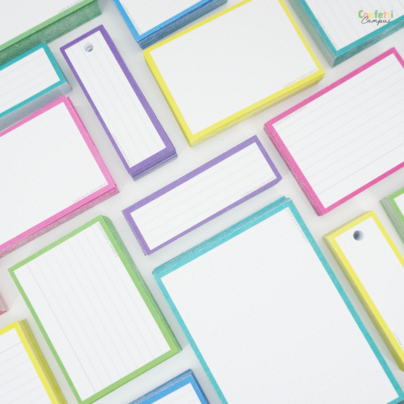 Leitner Flashcards Half Gelinieerd Paars