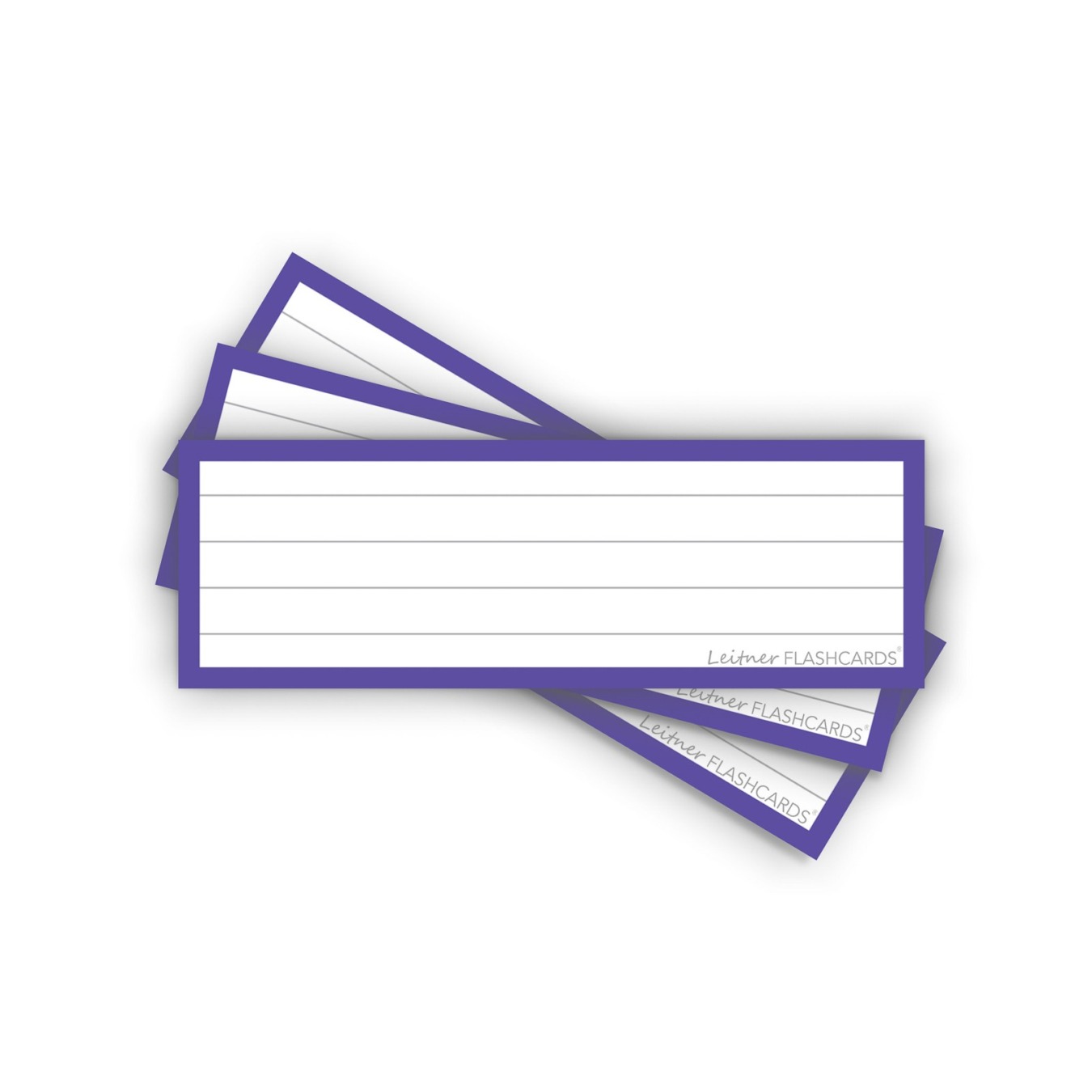 Leitner Flashcards Half Gelinieerd Paars