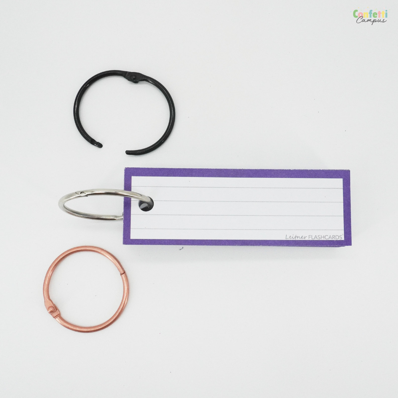 Leitner Flashcards Half Gelinieerd Paars