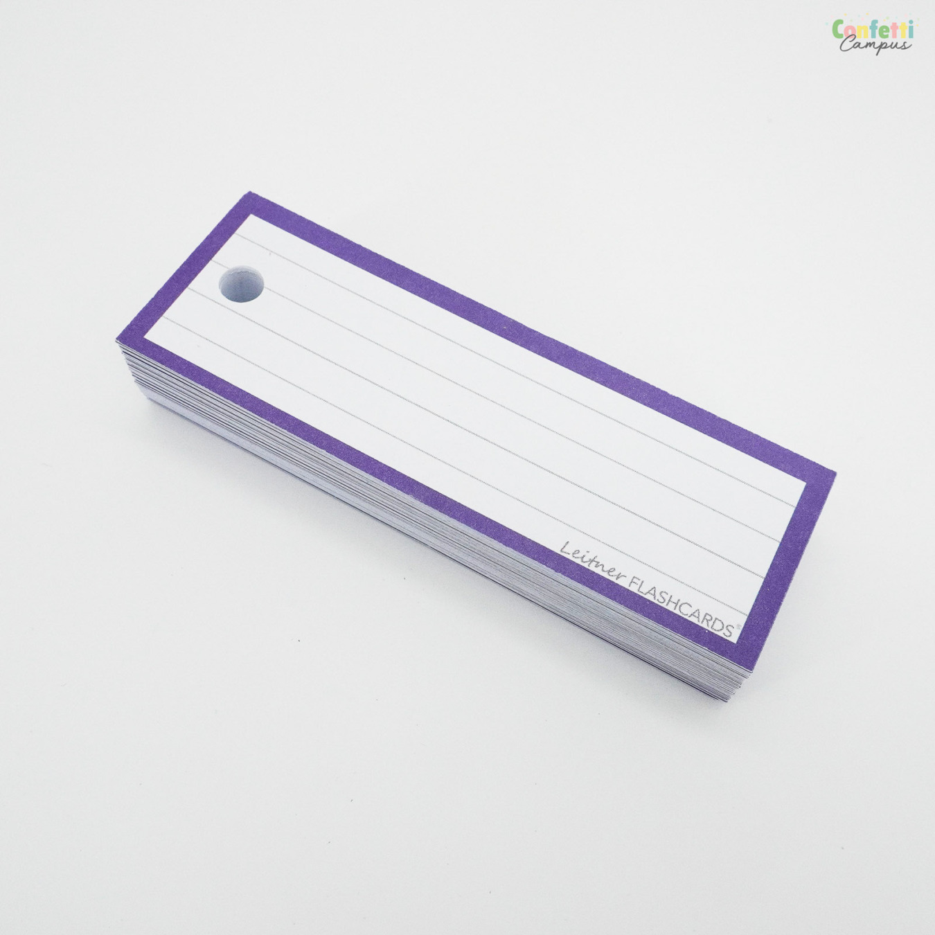 Leitner Flashcards Half Gelinieerd Paars