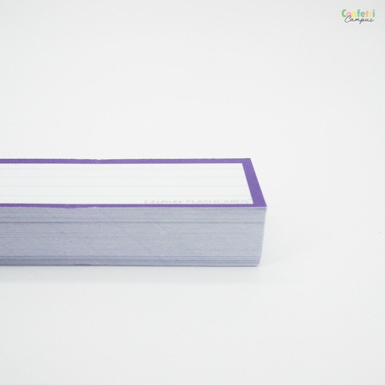 Leitner Flashcards Half Gelinieerd Paars