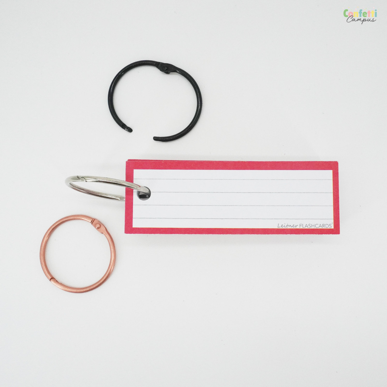 Leitner Flashcards Half Gelinieerd Rood