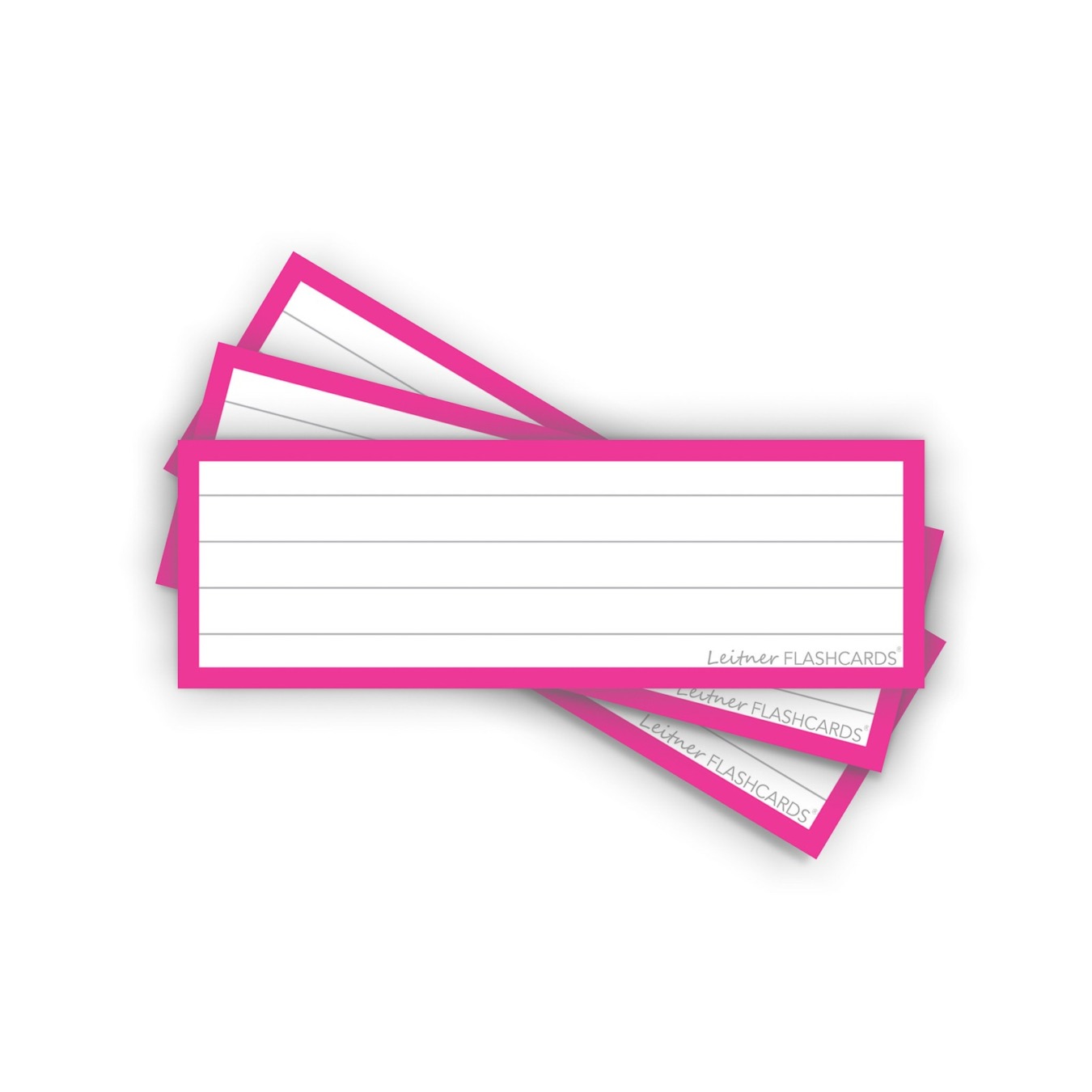 Leitner Flashcards Half Gelinieerd Roze
