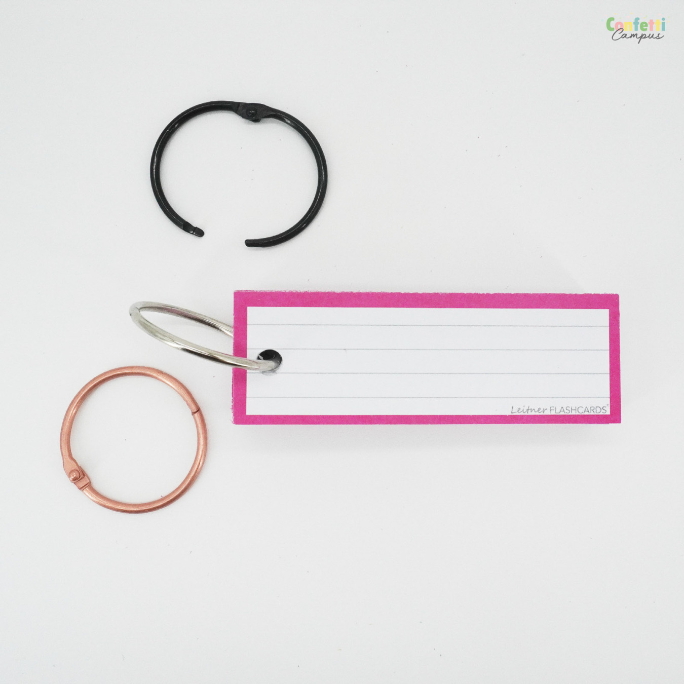 Leitner Flashcards Half Gelinieerd Roze