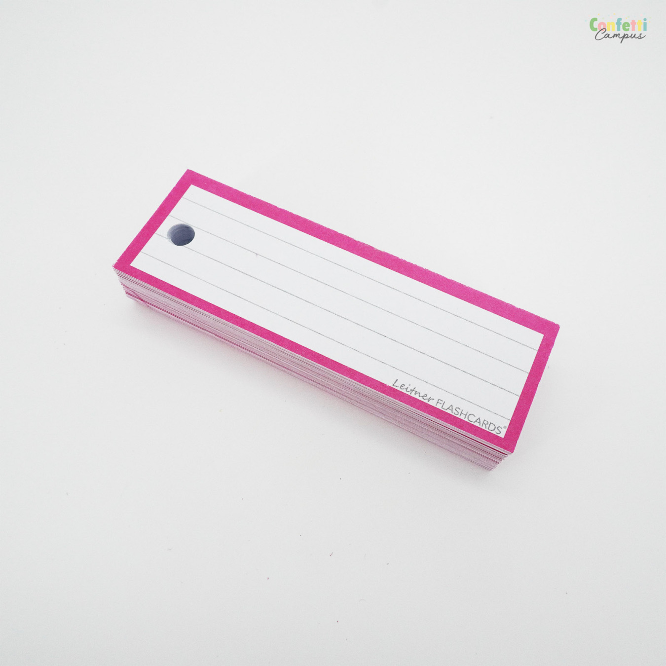 Leitner Flashcards Half Gelinieerd Roze