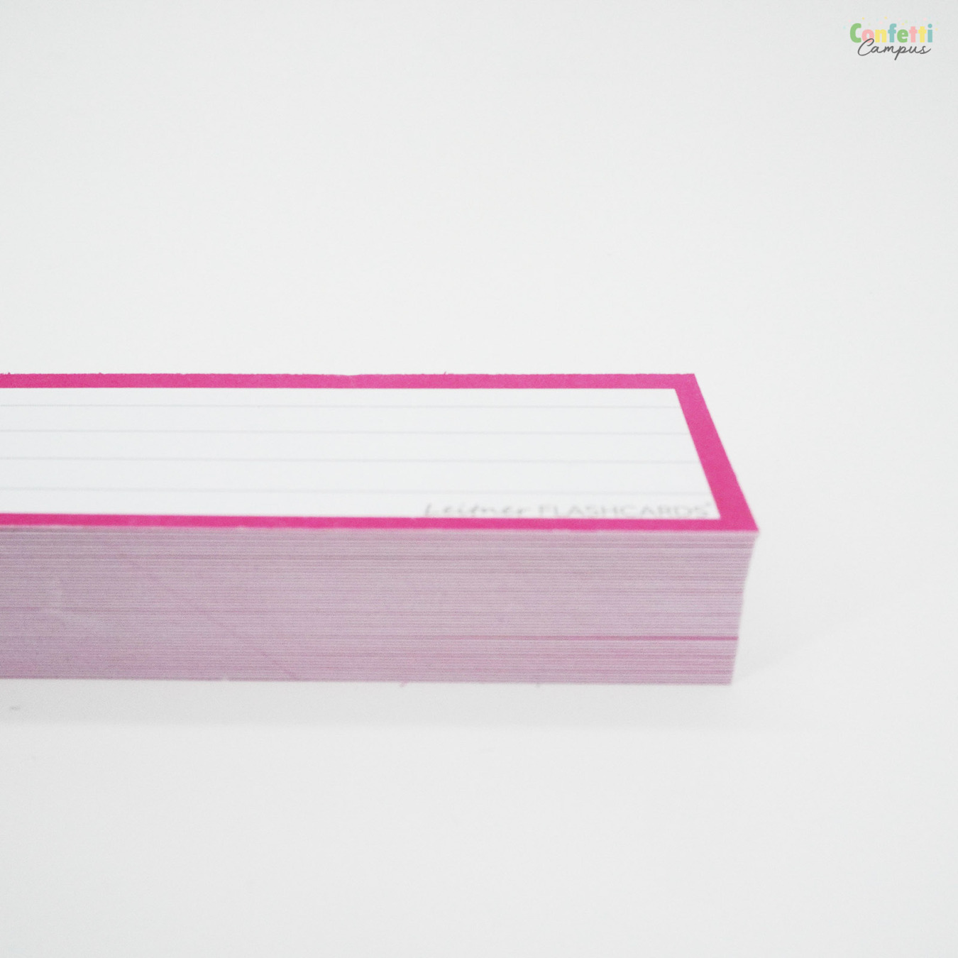 Leitner Flashcards Half Gelinieerd Roze