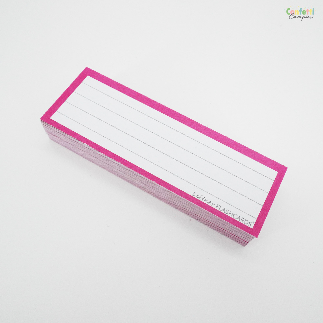 Leitner Flashcards Half Gelinieerd Roze
