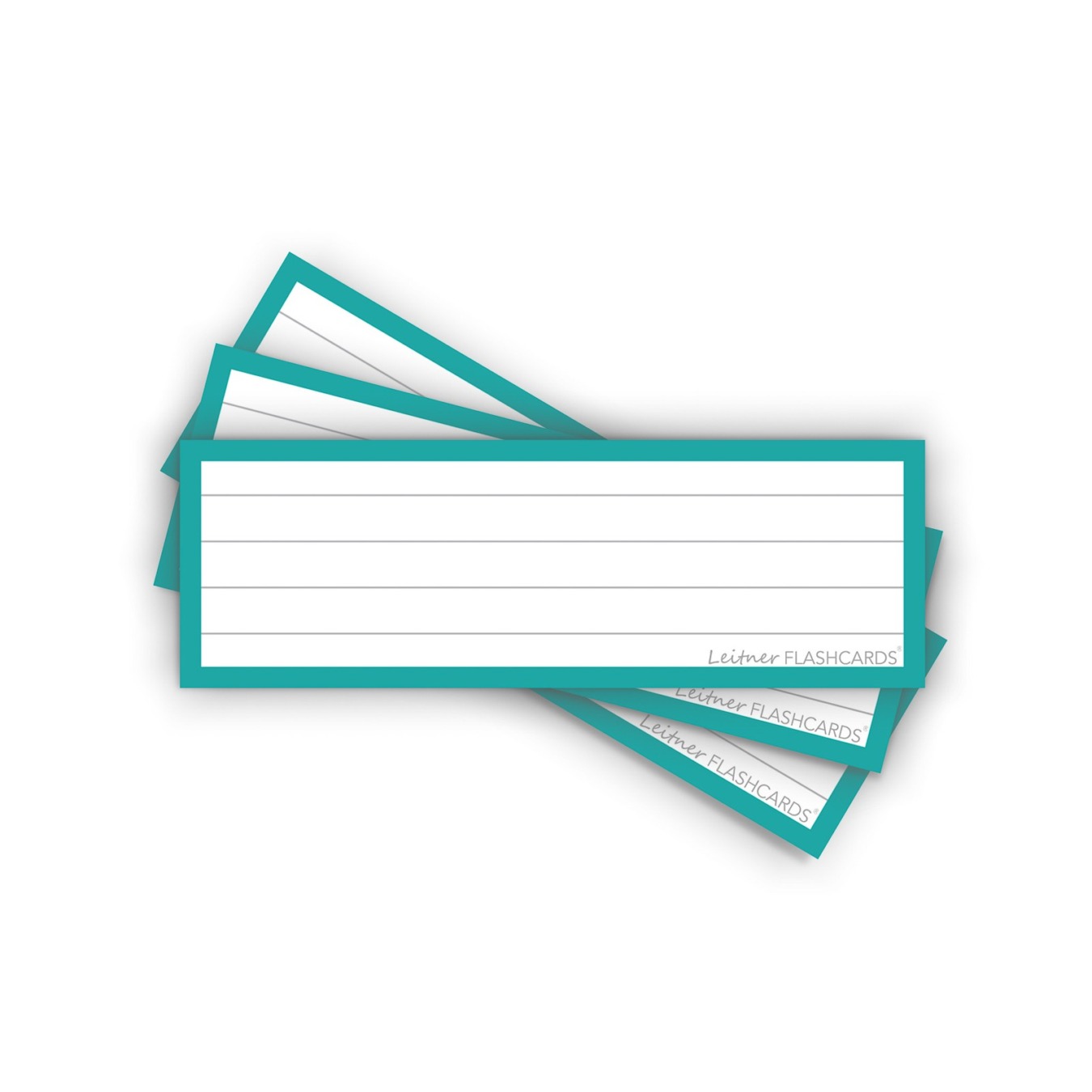 Leitner Flashcards Half Gelinieerd Turquoise