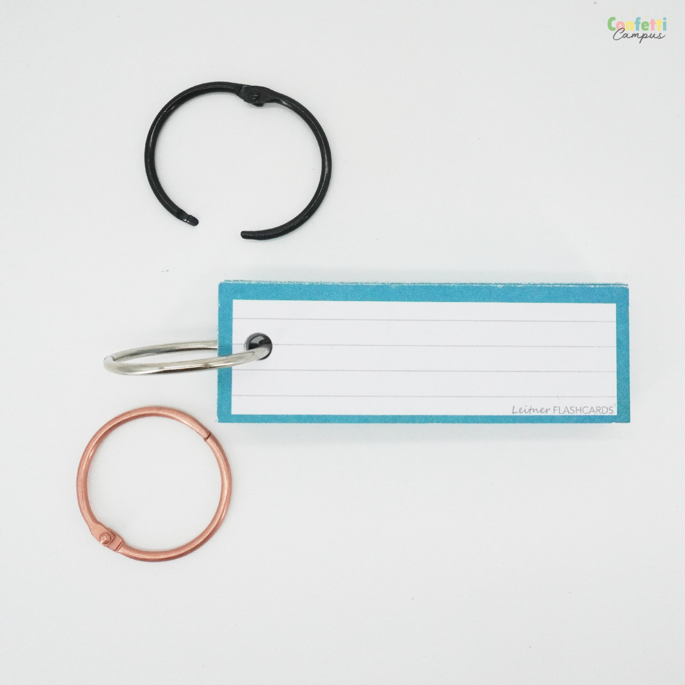 Leitner Flashcards Half Gelinieerd Turquoise