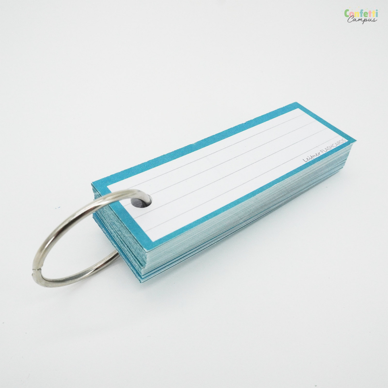 Leitner Flashcards Half Gelinieerd Turquoise