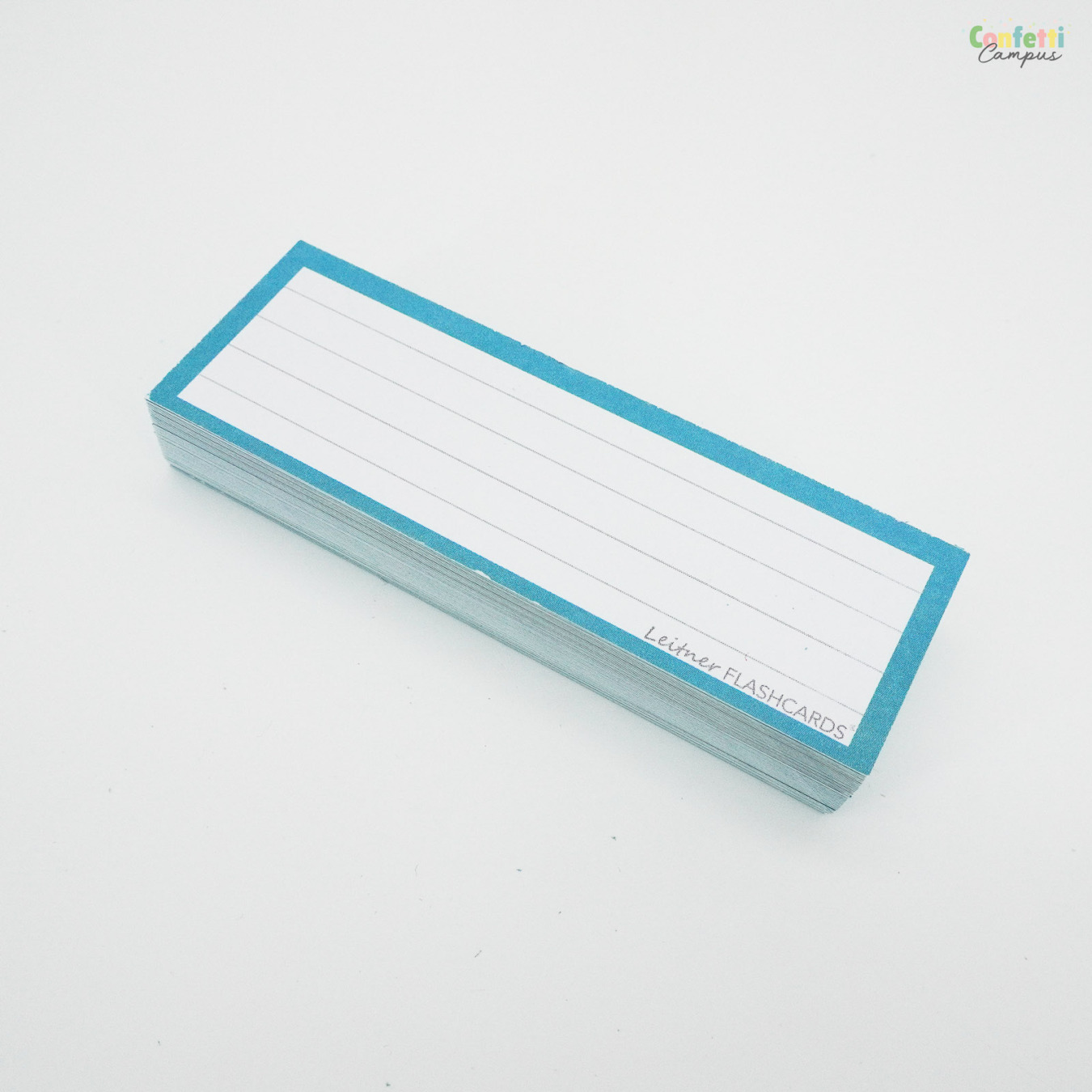 Leitner Flashcards Half Gelinieerd Turquoise
