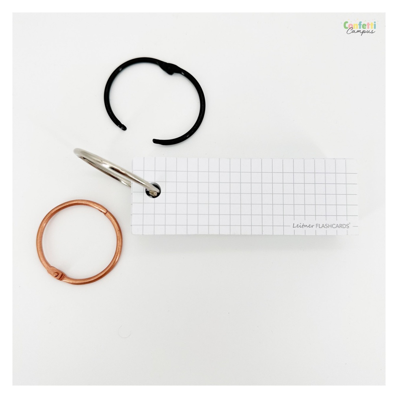 Leitner Flashcards Half Geruit 5 x 5 mm Wit